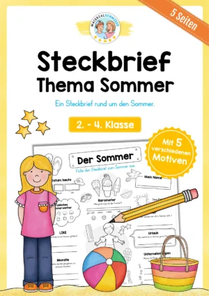 Steckbrief Sommer (5 Motive)