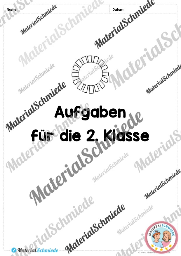 Wimmelbild zum Sommer (mit Aufgaben) - 2. bis 4. Klasse (Arbeitsblatt 02)