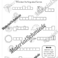 Arbeitsheft Sommer/Summer auf Englisch (Arbeitsblatt 05)