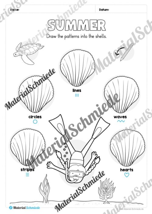 Arbeitsheft Sommer/Summer auf Englisch (Arbeitsblatt 16)
