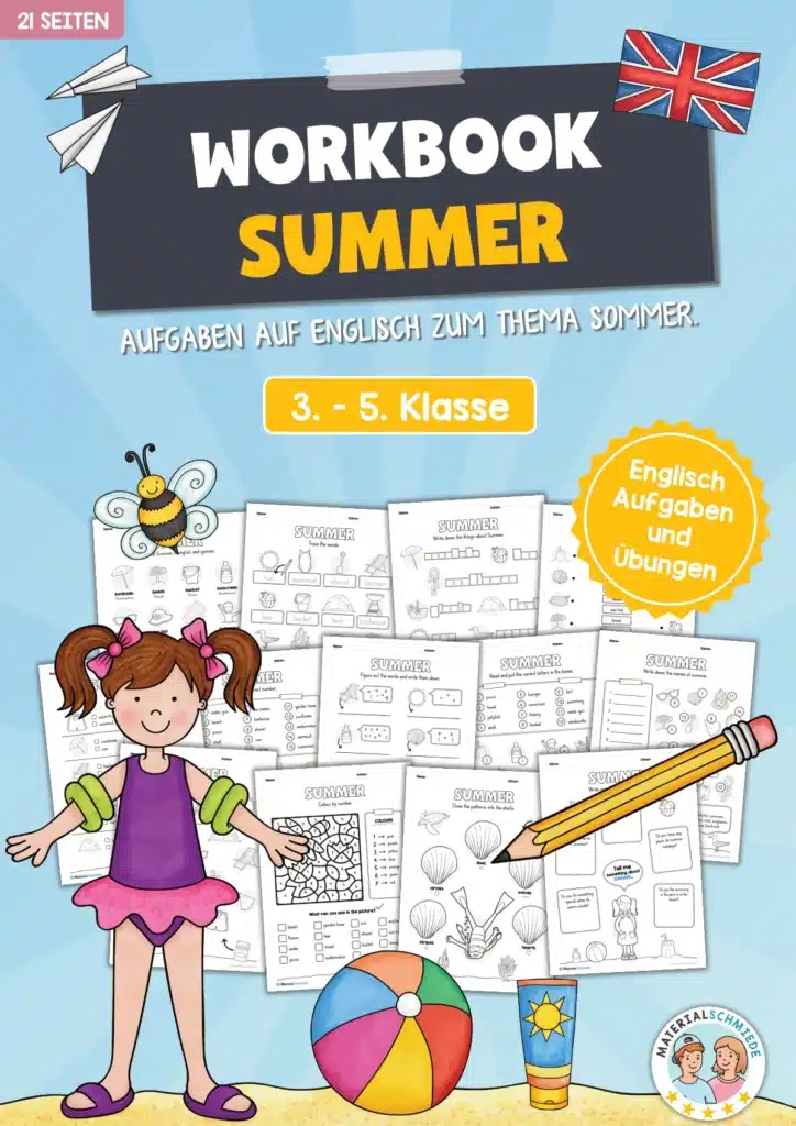 Arbeitsheft Sommer/Summer auf Englisch (21 Arbeitsblätter)