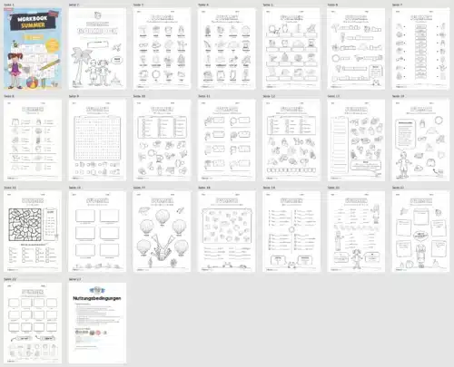 Arbeitsheft Sommer/Summer auf Englisch (Überblick)