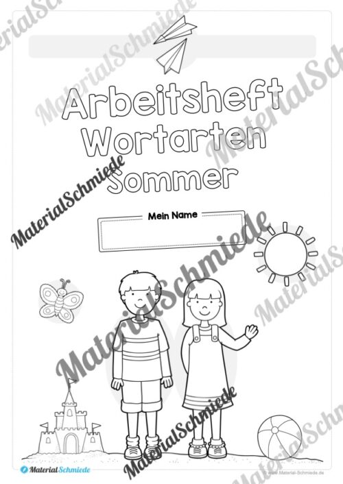 Arbeitsheft Wortarten - Thema Sommer (Arbeitsblatt 01)