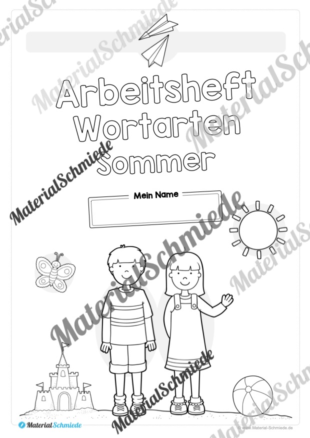 Arbeitsheft Wortarten – Thema Sommer (Arbeitsblatt 01)