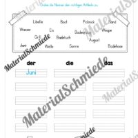 Arbeitsheft Wortarten - Thema Sommer (Arbeitsblatt 06)