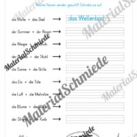 Arbeitsheft Wortarten - Thema Sommer (Arbeitsblatt 08)