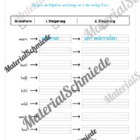 Arbeitsheft Wortarten - Thema Sommer (Arbeitsblatt 10)