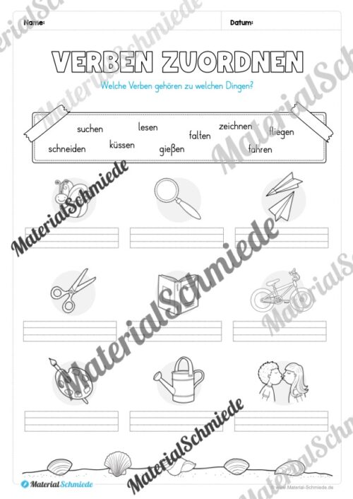 Arbeitsheft Wortarten - Thema Sommer (Arbeitsblatt 14)