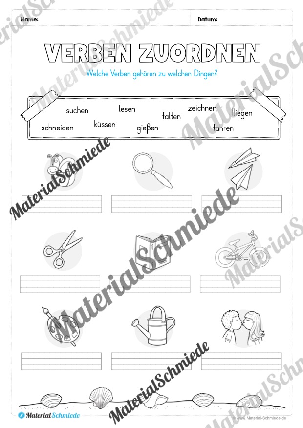 Arbeitsheft Wortarten – Thema Sommer (Arbeitsblatt 14)