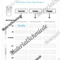 Arbeitsheft Wortarten - Thema Sommer (Arbeitsblatt 16)