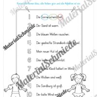 Arbeitsheft Wortarten - Thema Sommer (Arbeitsblatt 18)