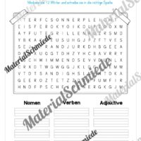 Arbeitsheft Wortarten - Thema Sommer (Arbeitsblatt 19)