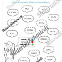 Arbeitsheft Wortarten - Thema Sommer (Arbeitsblatt 20)