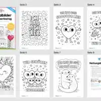 Kostenlose Ausmalbilder zum Valentinstag - Überblick
