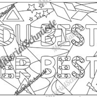 Ausmalbild PopArt Vatertag (Arbeitsblatt)