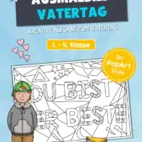 Ausmalbild PopArt Vatertag