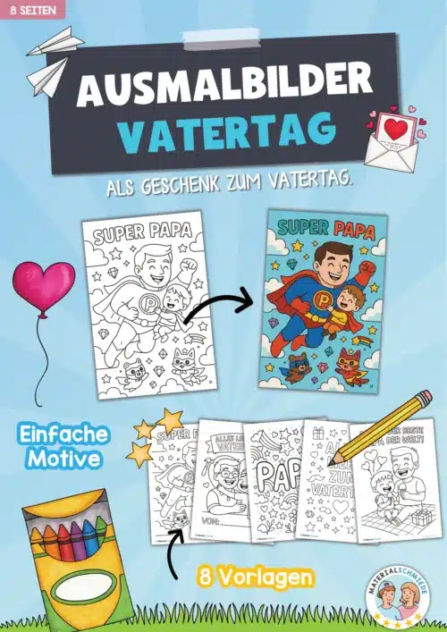 Kostenlose Ausmalbilder zum Vatertag