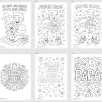 Kostenlose Ausmalbilder zum Vatertag (Überblick Arbeisblätter)