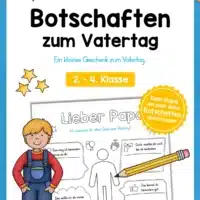 Arbeitsblatt: Botschaften zum Vatertag überbringen (2. -4. Klasse)