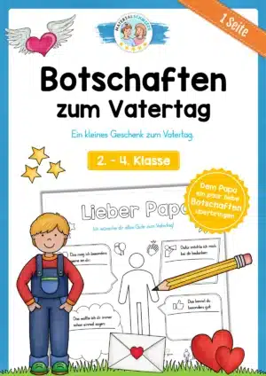 Arbeitsblatt: Botschaften zum Vatertag überbringen (2. -4. Klasse)