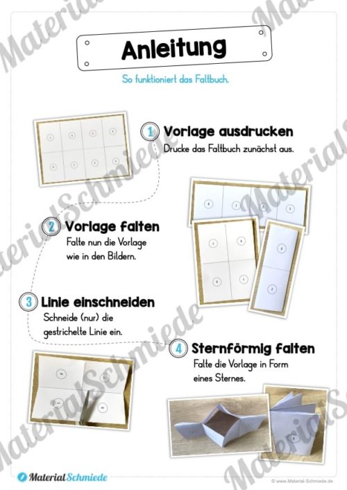 Vatertag Faltheft - Anleitung