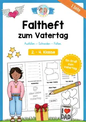 Faltheft zum Vatertag (2. - 4. Klasse)