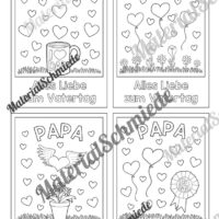 4 Karten zum Vatertag zum Ausmalen (Vorschau 01)