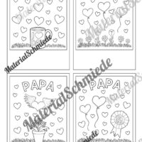 4 Karten zum Vatertag zum Ausmalen (Vorschau 02)