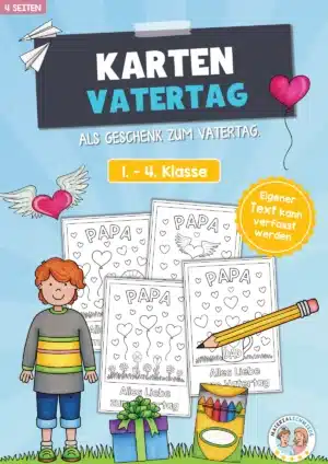 Kostenlose Karten zum Vatertag zum Ausmalen
