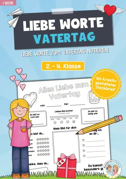 Steckbrief: Liebe Worte zum Vatertag notieren