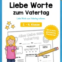 Arbeitsblatt: Liebe Worte zum Vatertag überbringen (2. - 4. Klasse)