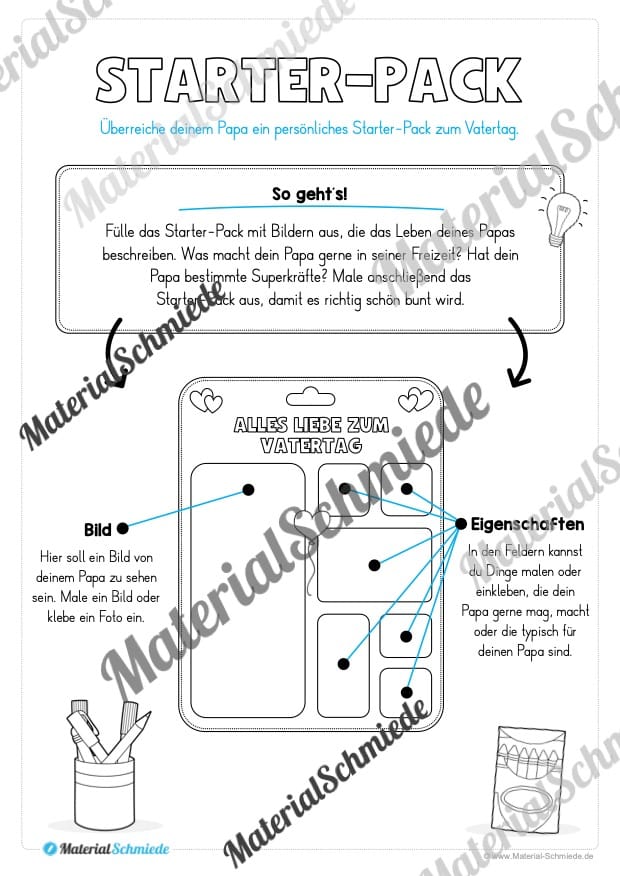 Starter-Pack zum Vatertag (50 Seiten) – Arbeitsblatt 01