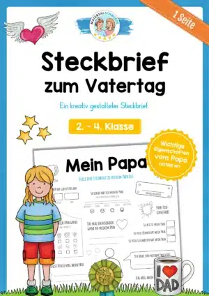 Steckbrief Vatertag: Mein Papa (2. - 4. Klasse)