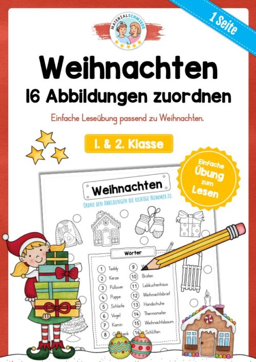 Materialpaket Weihnachten auf Englisch (25 Arbeitsblätter)