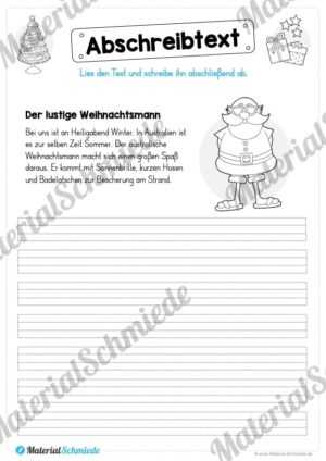 10 Abschreibtexte zu Weihnachten (Der lustige Weihnachtsmann)