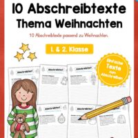 10 Abschreibtexte zu Weihnachten (1. & 2. Klasse)