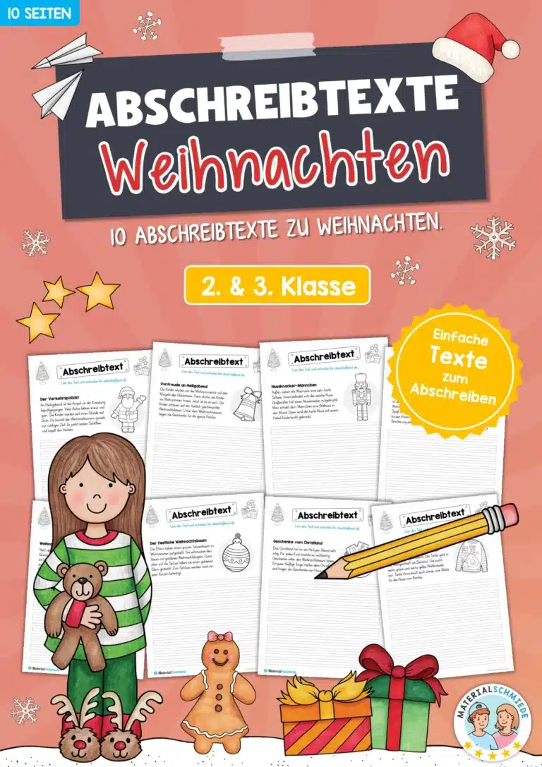 10 Abschreibtexte: Thema Weihnachten