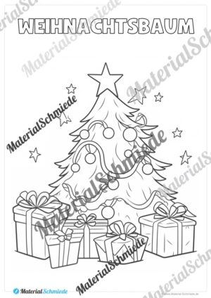 Ausmalbilder Weihnachten (Arbeitsblatt 03)