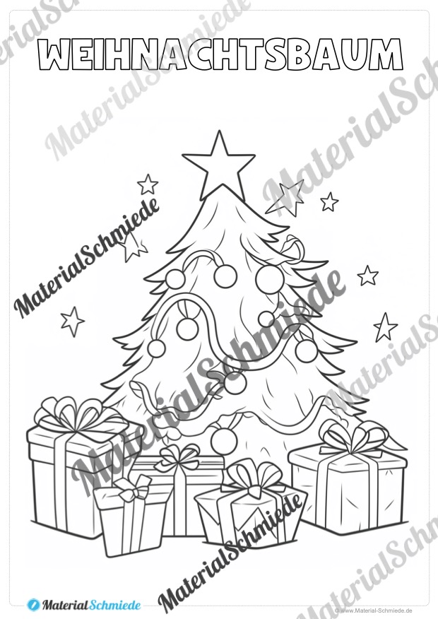 Ausmalbilder Weihnachten (Arbeitsblatt 03)