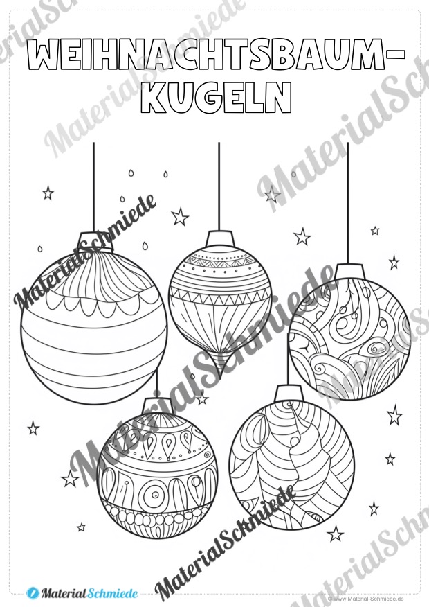 Ausmalbilder Weihnachten (Arbeitsblatt 06)