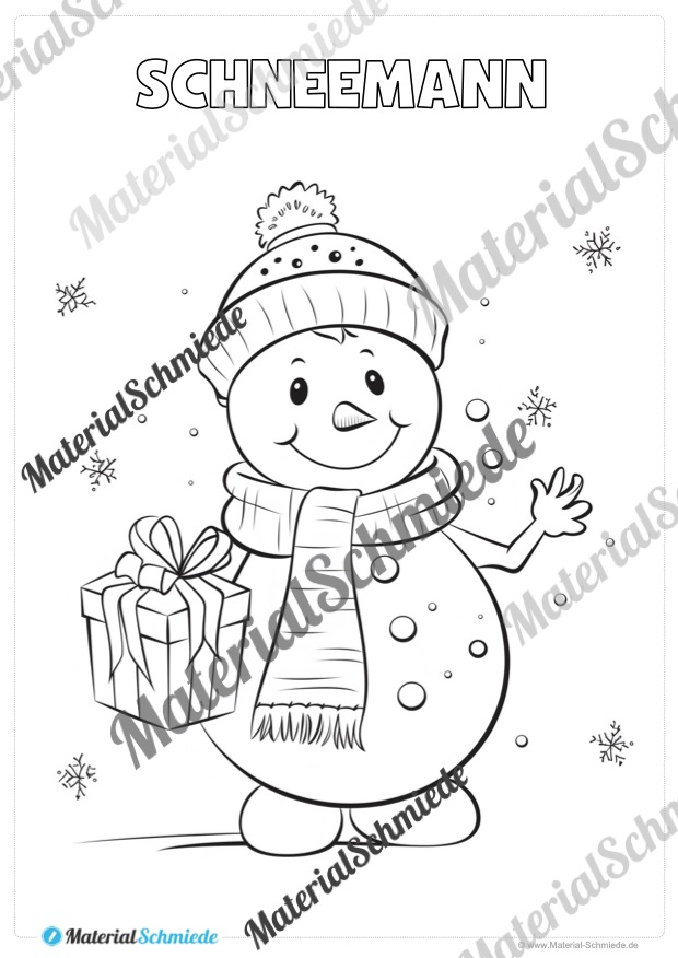 Ausmalbilder Weihnachten (Arbeitsblatt 07)