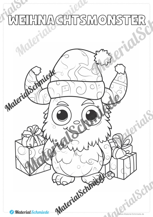Ausmalbilder Weihnachten (Arbeitsblatt 10)