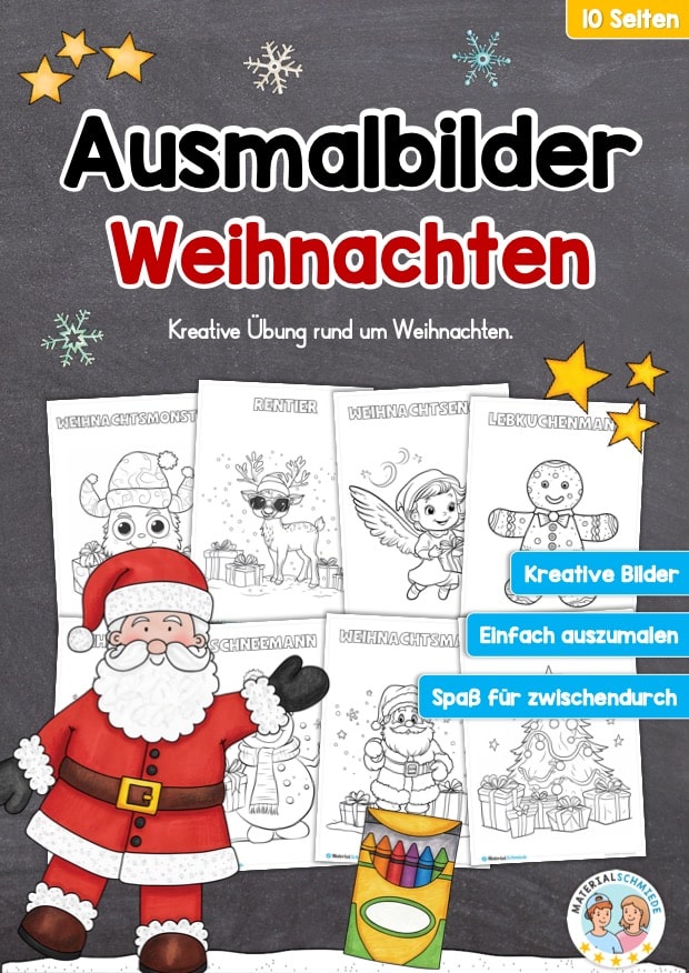 Ausmalbilder Weihnachten (10 Seiten)
