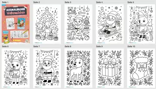 10 kostenlose Ausmalbilder zu Weihnachten (Überblick)
