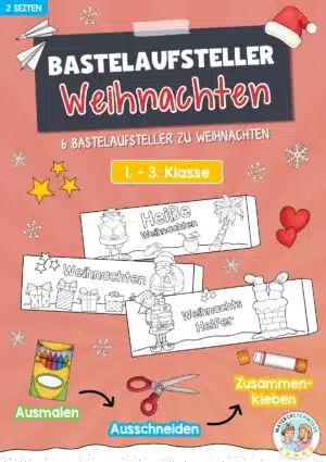6 Bastelaufsteller zu Weihnachten