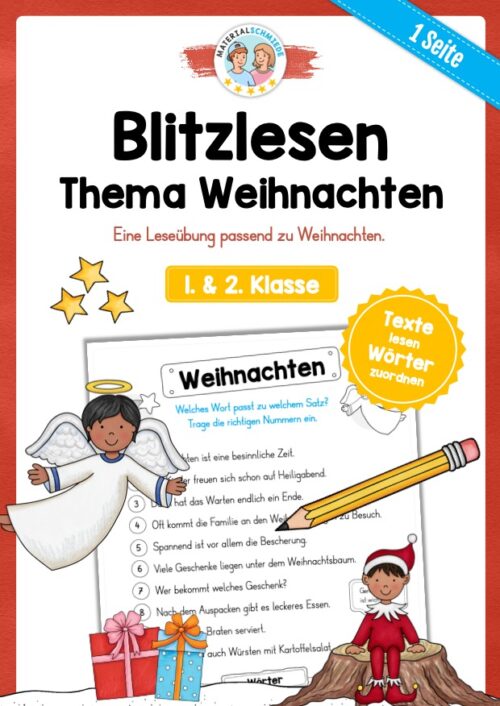 Blitzlesen zu Weihnachten - Leseübung