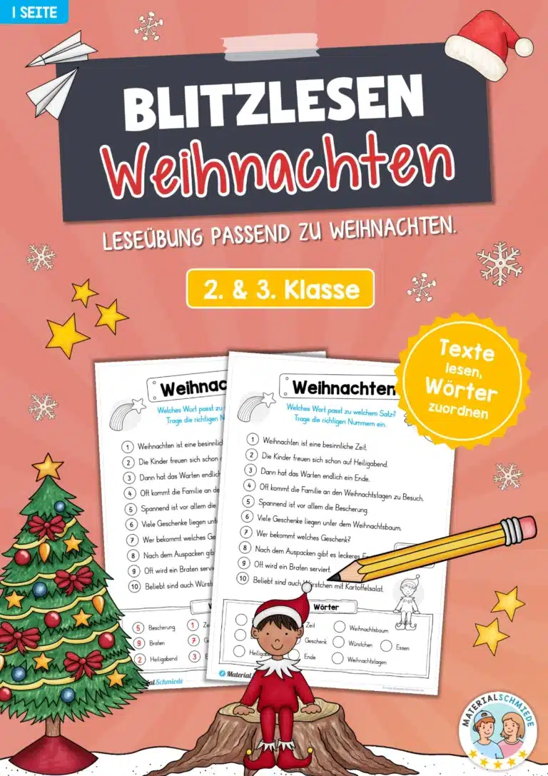 Blitzlesen Weihnachten (Leseübung)