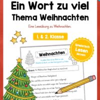 Leseübung Weihnachten: Ein Wort zu viel