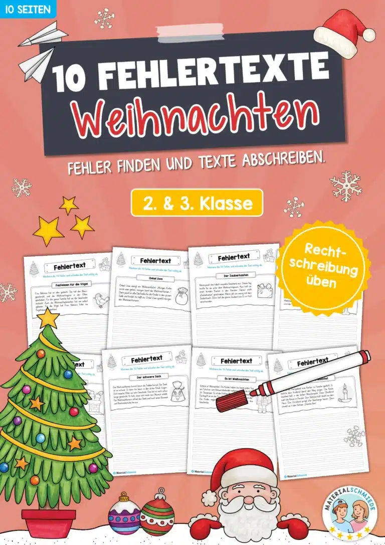 10 Fehlertexte: Thema Weihnachten