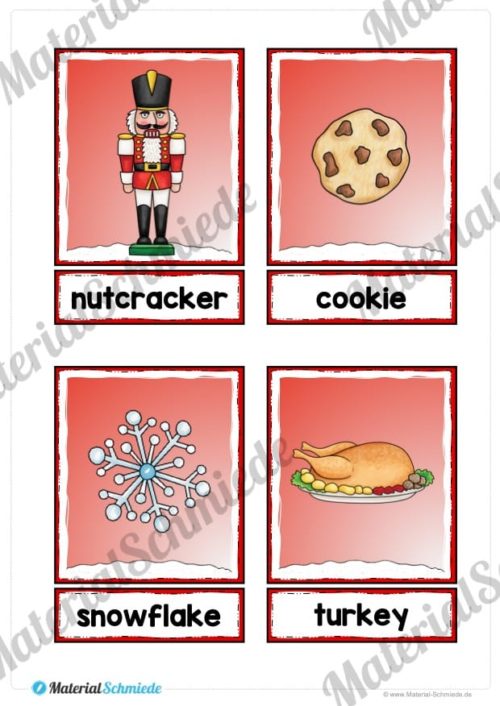 24 Flash-Cards zu Weihnachten auf Englisch (Vorschau 04)